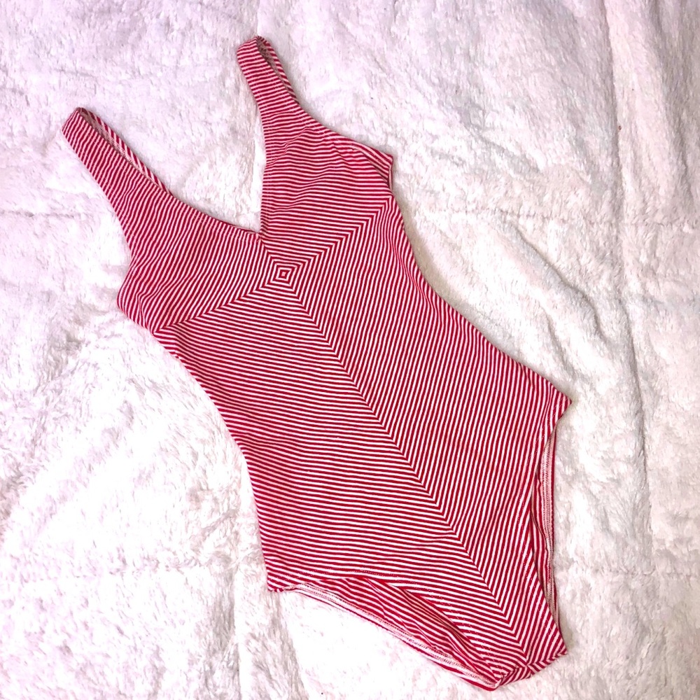 VINTAGE Les Steinhardt Striped Nautical Bodysuit